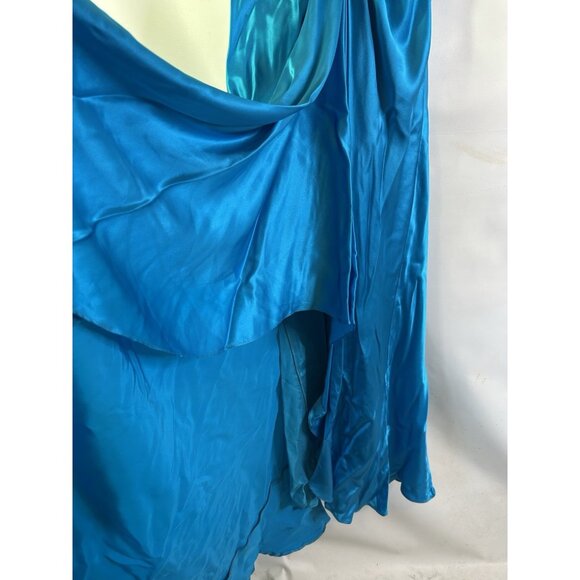 Vintage Y2K Cache Silk Satin Embellished Halter Gown Dress HOCO Prom - Picture 6 of 9